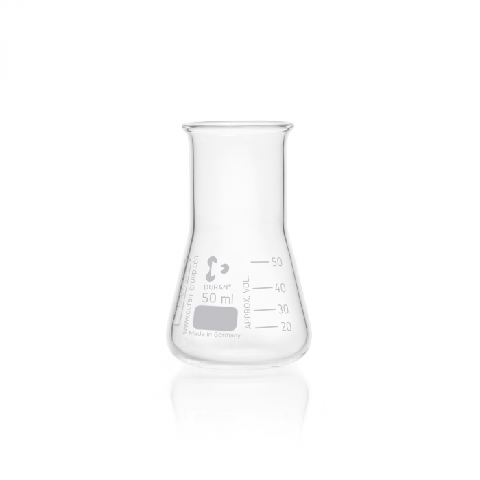 DURAN® Erlenmeyer flasks, wide neck with graduation, 50 ml, EACH