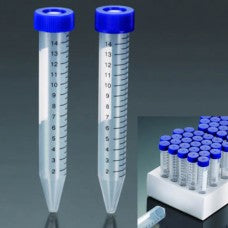 Centrifuge Tubes 15ml, Conical Bottom Polypropylene, Sterile Foam Rack of 50, Box 500