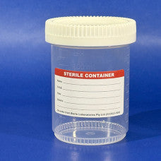 150ml Sample Jar, Flat Bottom, Polypropylene, Gamma Sterile, Labelled, Box 300