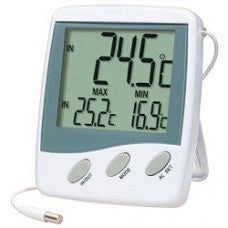 Indoor/Outdoor Thermometer With Alarm (with Max &amp; Min all displayed on 1 screen)