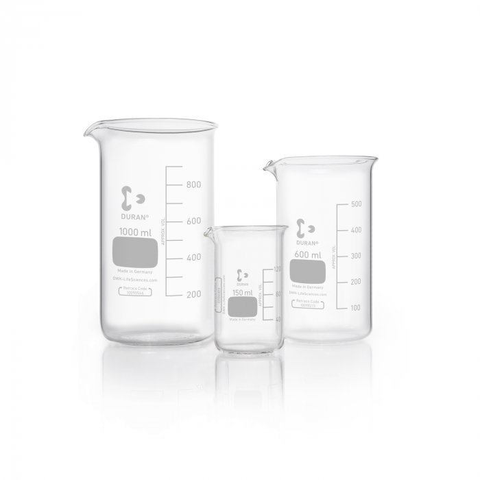 DURAN® Beaker, tall form with graduation and spout, 3000 ml, EACH