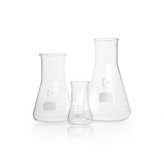 DURAN® Erlenmeyer flasks, wide neck with graduation, 200 ml, EACH
